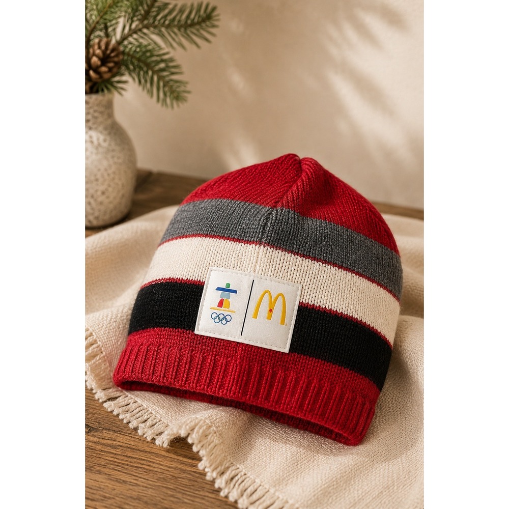 Vancouver 2010 Olympic Beanie McDonald's Official Licensed Canada Made‎ Knit Hat